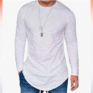 NWT Liweike Longsleeve Crewneck Curved Hem Tee